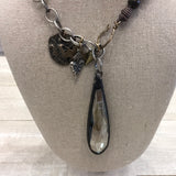 Zowee Bronzile Clear Quartz pendant Charm Necklace