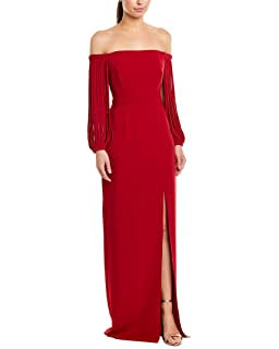 Halston Heritage Off-The-Shoulder Fringed Crepe Gown – Satori Boutique