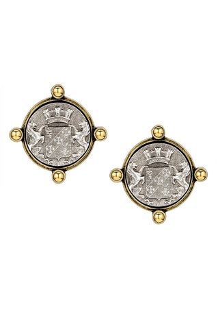 French Kande Oreille Earrings with Mailly Medallion