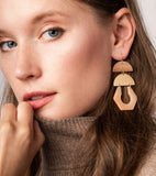 Scout Curated Wears-Stone Cutout Earrings Dalmatian Jasper and Silver
