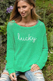 Wooden Ships Lucky V Neck Cotton Sweater