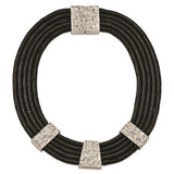 Stainless Steel Textured Statement Necklace