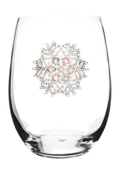 The Queens Jewels Snowflake Stemless Wine Glass