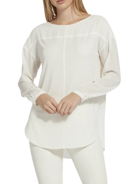 Lysse Wythe Sheer and Jersey Shirt